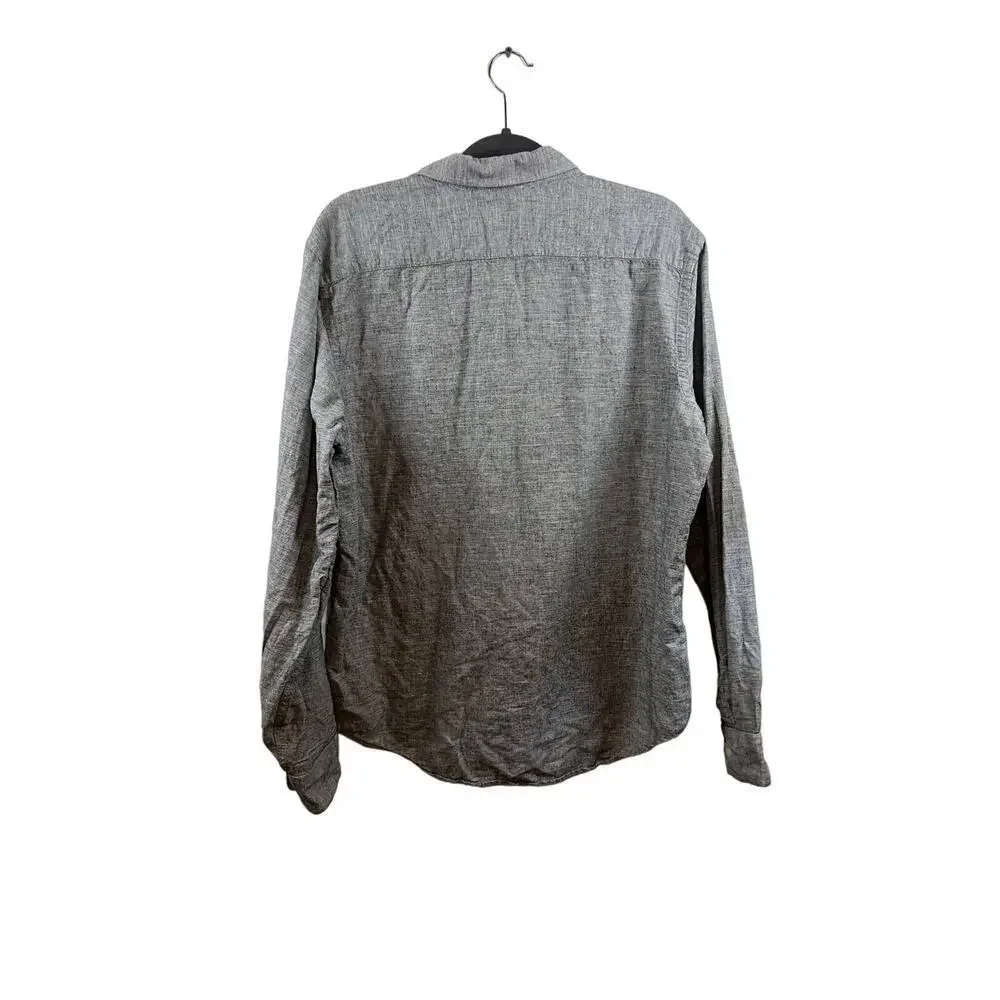 Banana Republic Men's Grey Button Down Top Size Large